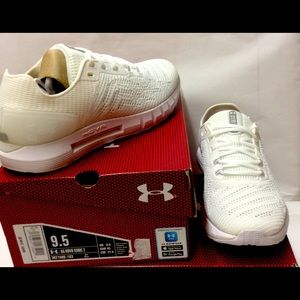 UA white running sneakers